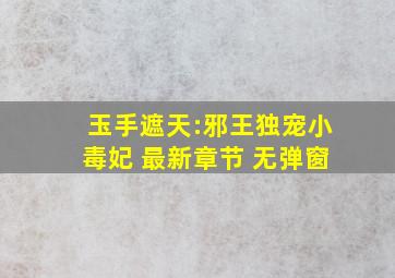 玉手遮天:邪王独宠小毒妃 最新章节 无弹窗